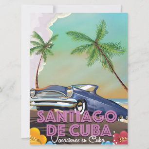 Santiago de Cuba Vintage Reiseplakat