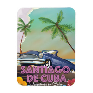 Santiago de Cuba Vintage-Reiseplakat Magnet