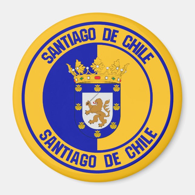 Santiago Round Emblem Magnet (Vorne)