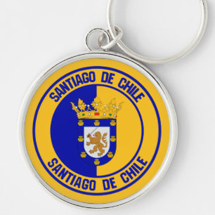 Santiago Round Emblem Schlüsselanhänger