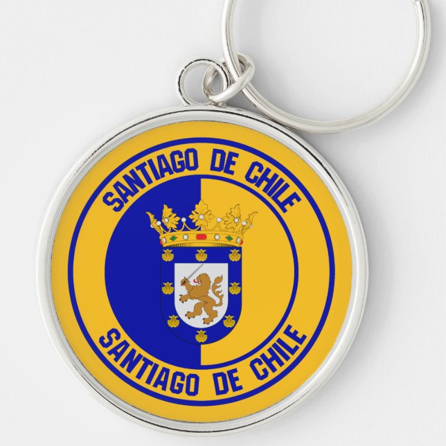 Santiago Round Emblem Schlüsselanhänger (Vorne)