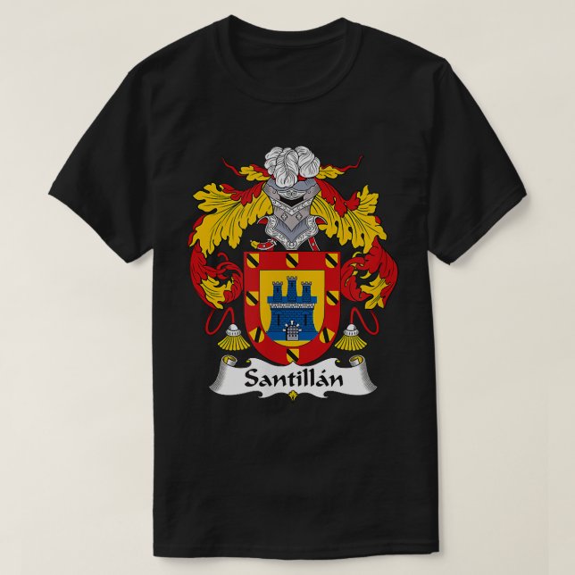 Santillan Coat of Arms Familienwappen T-Shirt (Design vorne)