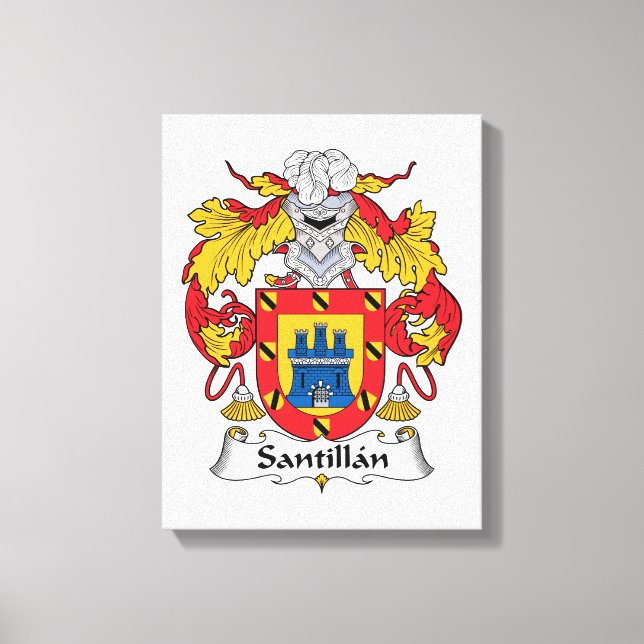 Santillan Familienwappen Leinwanddruck (Vorderseite)