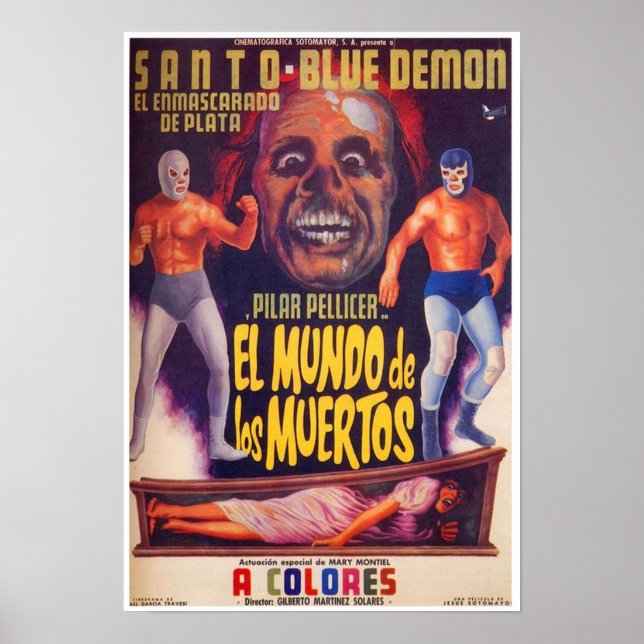 Santo Blue Demon El Mundo De Los Muertos Poster (Vorne)