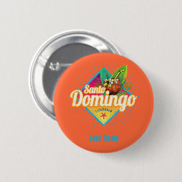 Santo Domingo Caribbean Dominikanische Republik Re Button