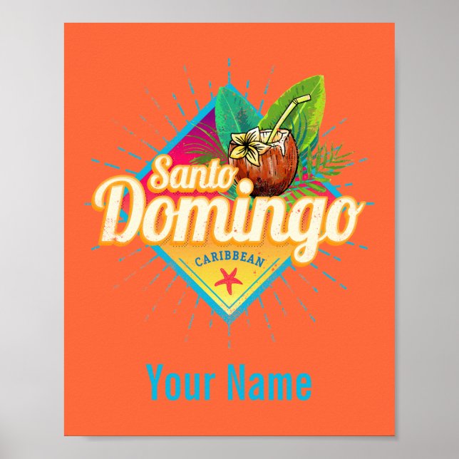 Santo Domingo Caribbean Dominikanische Republik Re Poster (Vorne)