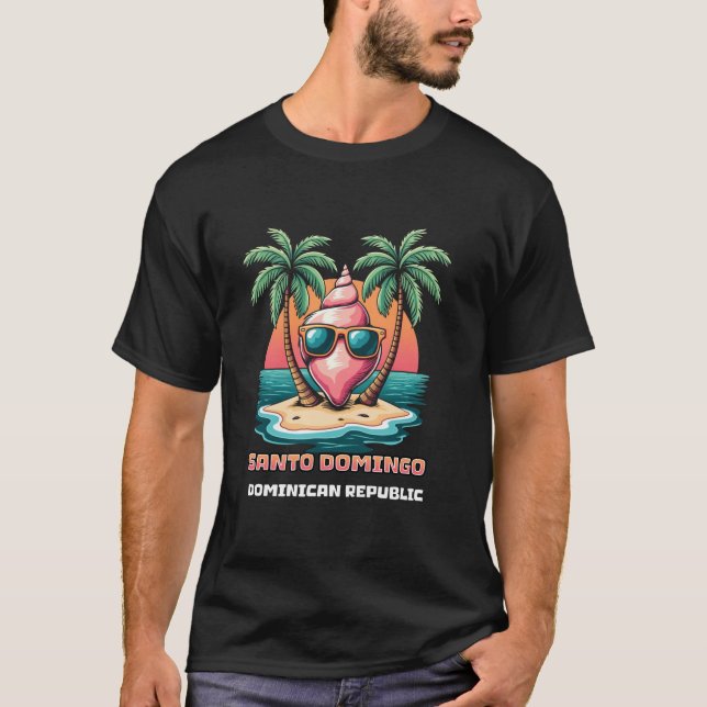 Santo Domingo Dominikanische Republik Beach Vacati T-Shirt (Vorderseite)