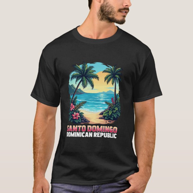 Santo Domingo Dominikanische Republik Ferienreisen T-Shirt (Vorderseite)