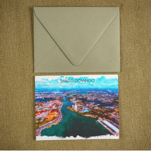 Santo Domingo Dominikanische Republik Panoramasich Postkarte