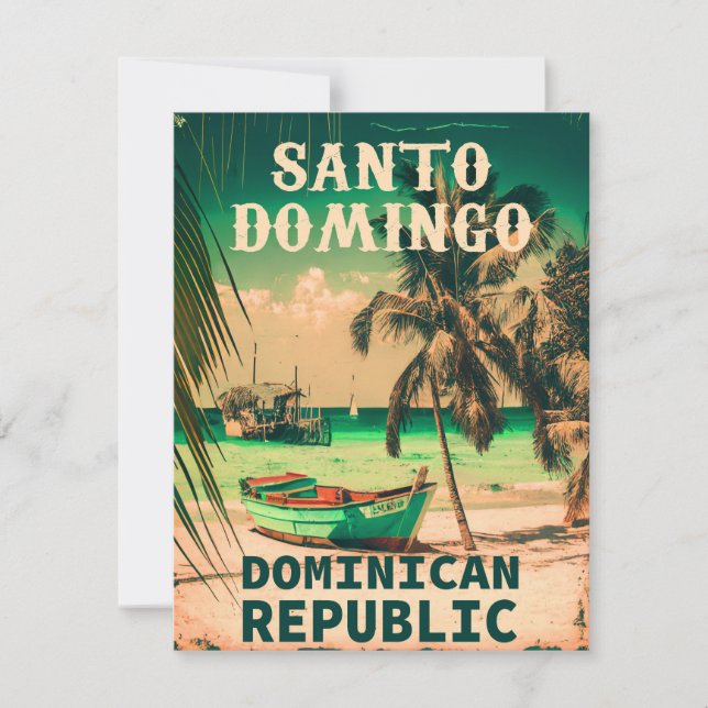 Santo Domingo Dominikanische Republik - Retro Souv Karte (Vorderseite)