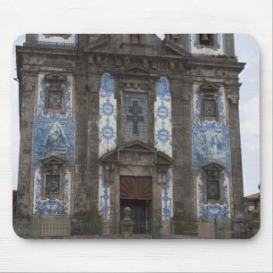 Santo Ildenfonso Kirche mit Fliesen-Platten Mousepad