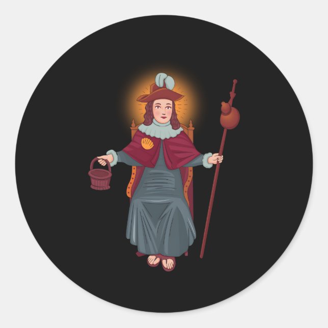 Santo Niã±O De Atocha Runder Aufkleber (Vorderseite)
