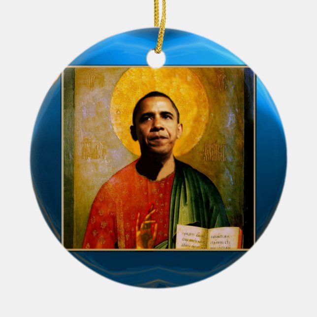 SANTOBAMA Blue Sapphire Keramik Ornament (Vorne)