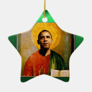 SANTOBAMA Green Jade Star Keramik Ornament
