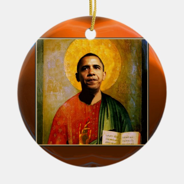 SANTOBAMA Orange Agate Keramik Ornament (Vorne)