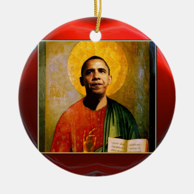 SANTOBAMA Red Ruby Keramik Ornament (Vorne)