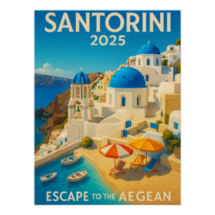 Santorin 2025 - Flucht in die Ägäis Poster