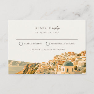 Santorin-Caldera-Mail-Back-Hochzeits-RSVP-Karte Begleitkarte