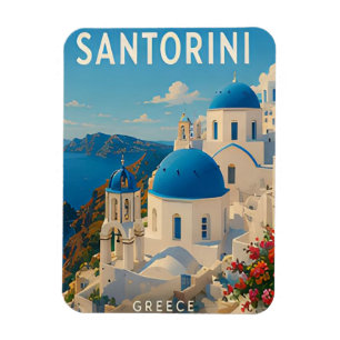 Santorin Griechenland Ägäisches Klippenseiten-Inse Magnet