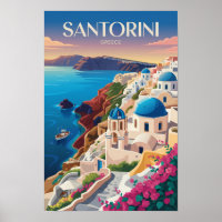 Santorin Griechenland Blaue Kuppel Reise Kunst Vin