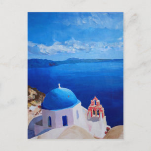 Santorin, Griechenland - Blick von Oia Postkarte