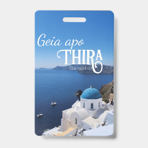 Santorin Griechenland Gepäckanhänger Ausweis