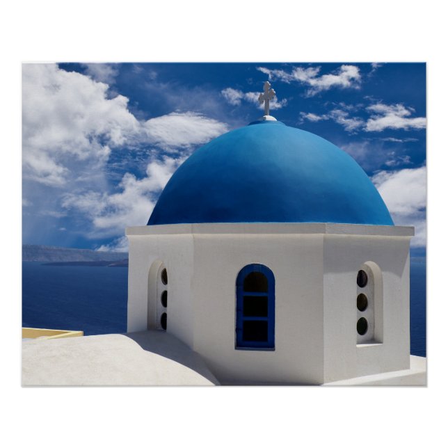 Santorin, Griechenland - Glossy Poster (Vorderseite)