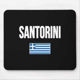 Santorin Griechenland Griechische Flagge Souvenir Mousepad