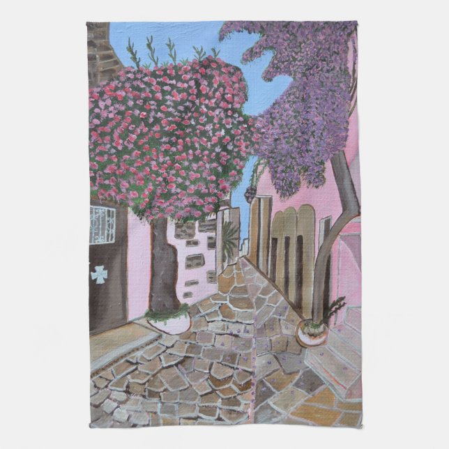 Santorin, Griechenland, Küchentücher (Vertikal)