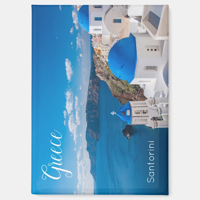 Santorin Griechenland Landschaftsmagnet Souvenir Magnet (Vorderseite)