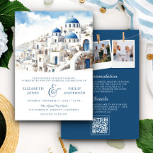 Santorin Griechenland - QR-Kodex Hochzeit