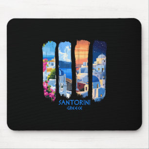 Santorin Griechenland Thira Pinselstrich Reise Sou Mousepad