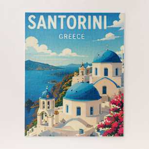 Santorin Griechenland Weiße Dörfer Ägäisches Meer Puzzle