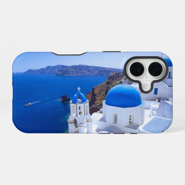 Santorin iPhone 16 Hülle (Rückseite (Horizontal))