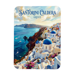Santorin-Kaldera Griechenland Magnet