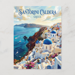 Santorin-Kaldera Griechenland Postkarte
