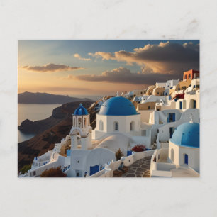 Santorin per Postkarte vom Meer
