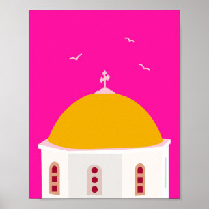 Santorin reist nach Griechenland Poster