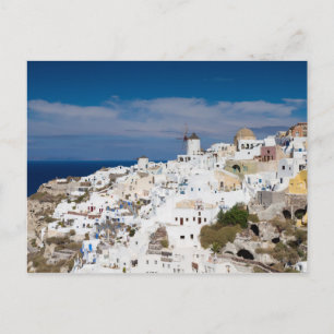 Santorin - Stadtbild von Oia Postkarte