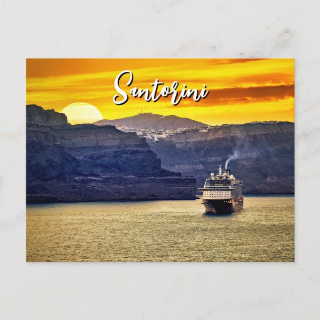 Santorini Ankündigungspostkarte (Vorderseite)