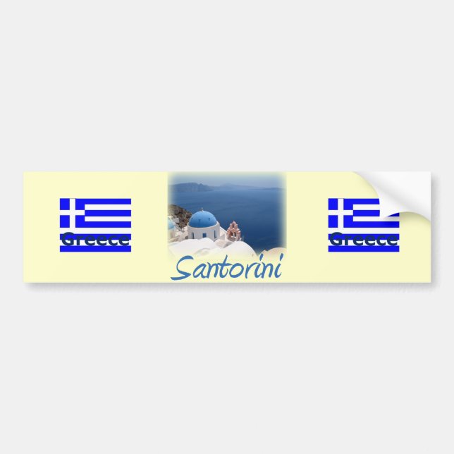 Santorini Autoaufkleber (Vorne)