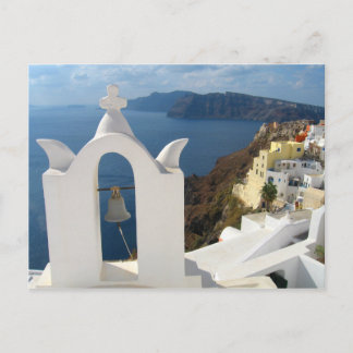 Santorini Bell Tower in der Nachmittagssonne Postkarte