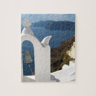 Santorini Bell Tower in der Nachmittagssonne Puzzle