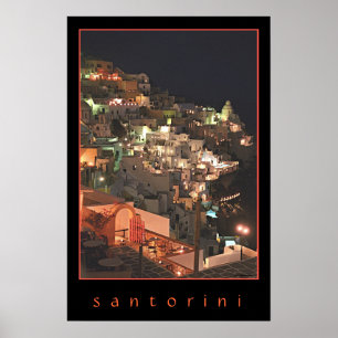 Santorini bis zum Nacht Poster
