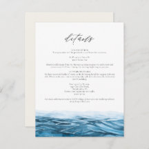 SANTORINI Blue Ocean Watercolor Details Card