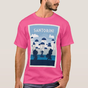Santorini - Brettspiele - Minimalistisches Reisepl T-Shirt