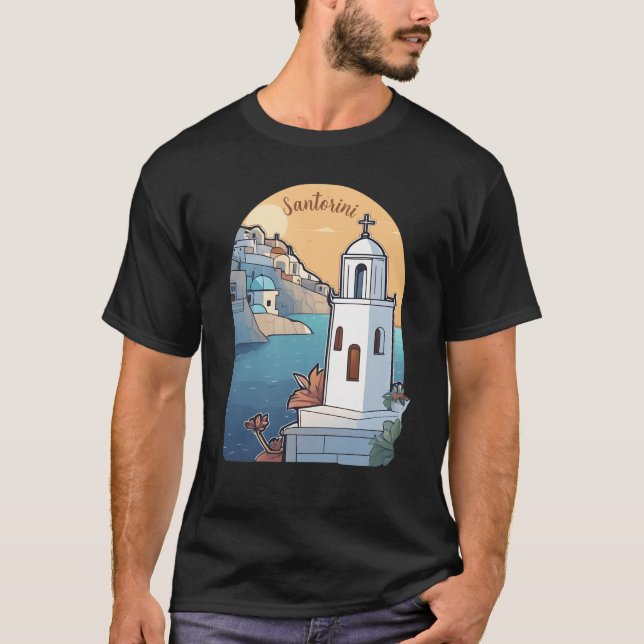 Santorini erkunden, Griechenland T-Shirt (Vorderseite)
