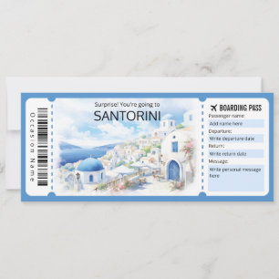 Santorini Flugzeug Ticket bearbeiten, Griechenland Einladung