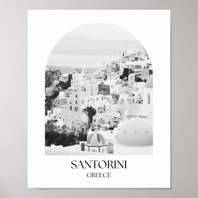 Santorini Greece Arch Foto Print Poster (Vorne)