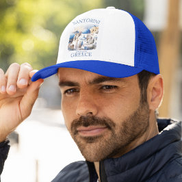 Santorini Greece Beautiful Island Truckerkappe